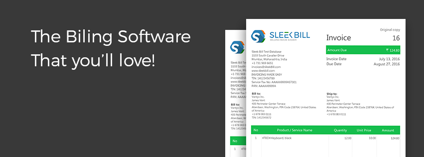 Sleek Bill billing software free download - cover