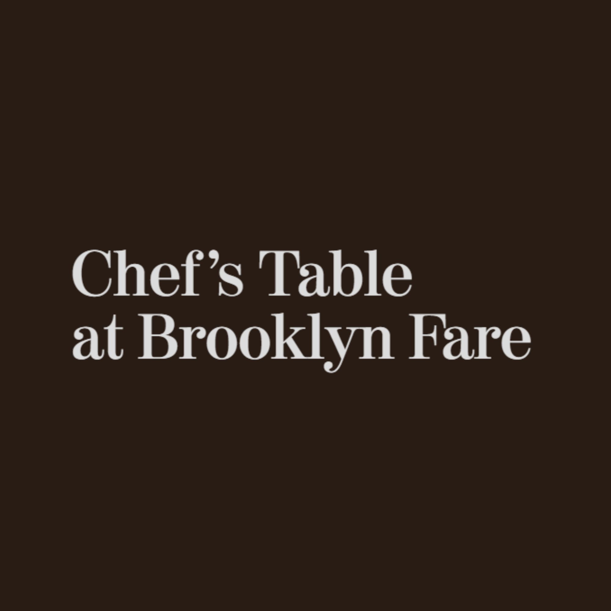 The Chef's Table at Brooklyn Fare cover